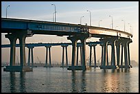 San Diego-Coronado Bay Bridge, early morning. San Diego, California, USA ( color)