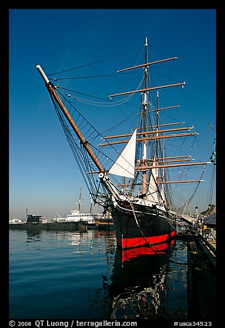 Star of India, the world's oldest active ship, Maritime Museum. San Diego, California, USA (color)