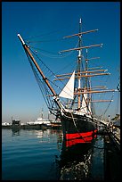 Star of India, the world's oldest active ship, Maritime Museum. San Diego, California, USA (color)