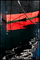 Hull and reflection, Star of India, Maritime Museum. San Diego, California, USA ( color)