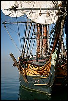 HMS Surprise, a replica of a 18th century Royal Navy frigate, Maritime Museum. San Diego, California, USA (color)