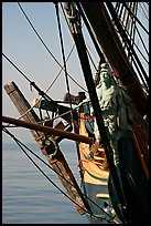 Prow of the HMS Surprise, Maritime Museum. San Diego, California, USA (color)