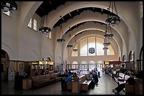 Vaulted ceiling,  waiting room of Santa Fe Depot. San Diego, California, USA