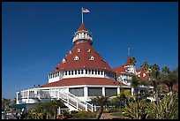 Main tower of hotel Del Coronado. San Diego, California, USA (color)