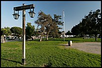 The Plaza, laid out in 1820, Old Town State Historic Park. San Diego, California, USA (color)