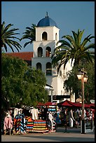 Store and church, Old Town State Historic Park. San Diego, California, USA