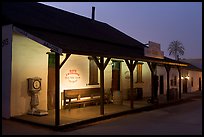 Historic building at night, Old Town State Historic Park. San Diego, California, USA (color)