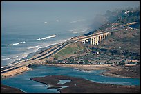 Coastal highway, early morning. La Jolla, San Diego, California, USA (color)