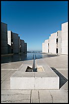 Salk Institute for biological studies designed by Louis Kahn, morning. La Jolla, San Diego, California, USA (color)