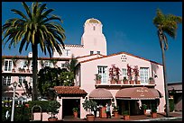 La Valencia Hotel, designed by William Templeton Johnson. La Jolla, San Diego, California, USA