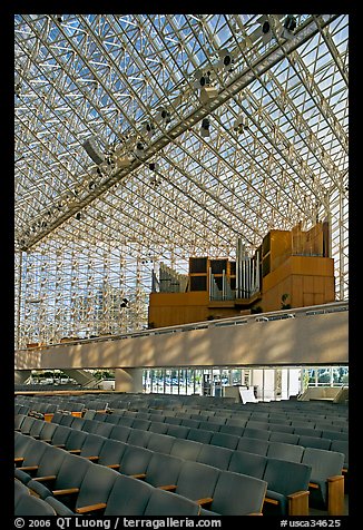 16000-pipe organ inside the Crystal Cathedral. Garden Grove, Orange County, California, USA