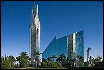 Crystal Cathedral, designed by architect Philip Johnson, afternoon. Garden Grove, Orange County, California, USA (color)