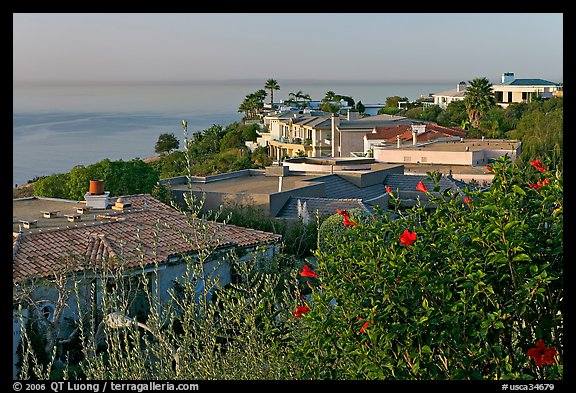 Hillside Houses overlooking the Pacific. Laguna Beach, Orange County, California, USA (color)