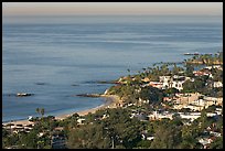 Coast seen from the hills. Laguna Beach, Orange County, California, USA