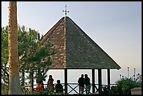 Gazebo overlooking the ocean. Laguna Beach, Orange County, California, USA