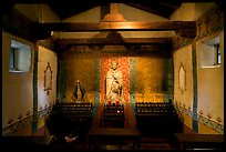 Side chapel dedicated to St Peregrine. San Juan Capistrano, Orange County, California, USA