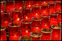 Red candles outside the Serra Chapel. San Juan Capistrano, Orange County, California, USA ( color)