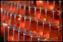 Rows of candles, narrow depth of field. San Juan Capistrano, Orange County, California, USA ( color)