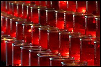 Rows of candles, sharp. San Juan Capistrano, Orange County, California, USA (color)