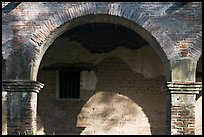 Arch in central courtyard. San Juan Capistrano, Orange County, California, USA (color)