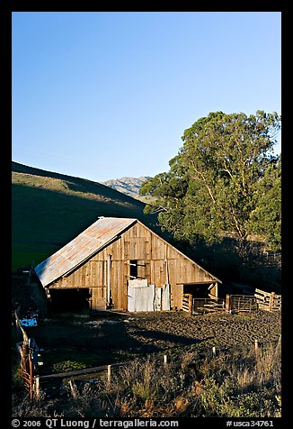 Old wooden barn. Morro Bay, USA (color)