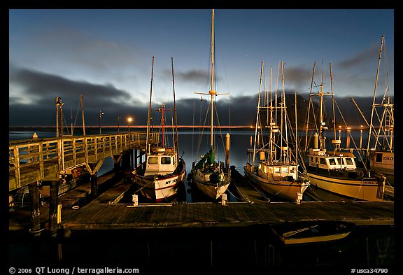 Harbor at dusk. Morro Bay, USA