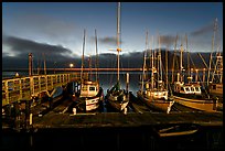 Harbor at dusk. Morro Bay, USA (color)