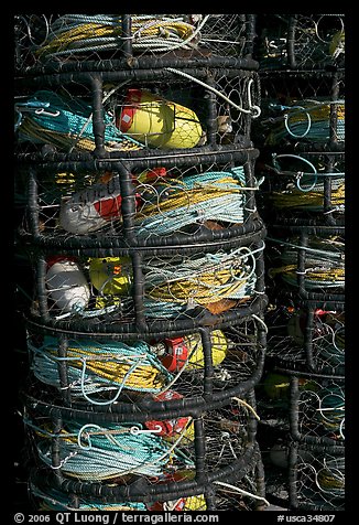 Crab traps close-up. Morro Bay, USA (color)