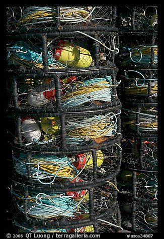 Crab traps close-up. Morro Bay, USA