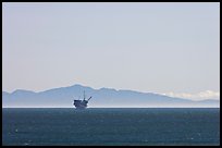 Off-shore oil extraction platform, and Channel Islands. California, USA