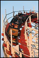 Roller coaster car, Beach Boardwalk. Santa Cruz, California, USA