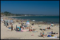 Beachgoers, Capitola. Capitola, California, USA (color)