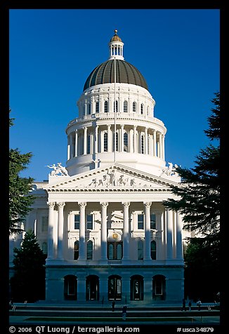 State Capitol of California, late afternoon. Sacramento, California, USA (color)