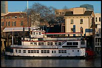 Spirit of Sacramento riverboat,  late afternoon. Sacramento, California, USA (color)