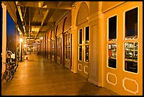 Old Sacramento gallery at night. Sacramento, California, USA