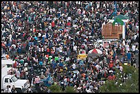 Crowd gathering in Guadalupe River Park, Independence Day. San Jose, California, USA ( color)