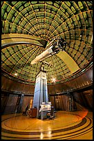 Refractive telescope, Lick obervatory. San Jose, California, USA (color)