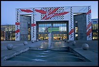 Convention center at dusk. San Jose, California, USA (color)