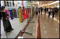 Ao Dai Vietnamese traditional formal dresses, Grand Century mall. San Jose, California, USA ( color)
