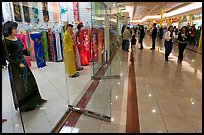 Ao Dai Vietnamese traditional formal dresses, Grand Century mall. San Jose, California, USA