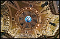 Dome of Cathedral Saint Joseph from inside. San Jose, California, USA (color)