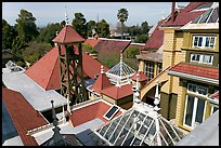 Rooftops. Winchester Mystery House, San Jose, California, USA (color)