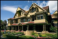 Facade, morning. Winchester Mystery House, San Jose, California, USA