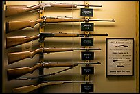 Collection of Winchester rifles. Winchester Mystery House, San Jose, California, USA