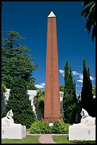 Oblisk and Sphynx, Rosicrucian Museum. San Jose, California, USA (color)