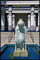 Statue of Taweret, egyptian hippo goddess of fertility, Rosicrucian Museum. San Jose, California, USA (color)