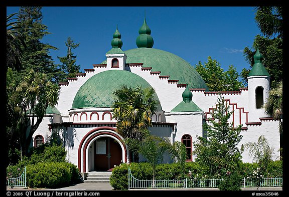 Planetarium in moorish style, Rosicrucian Museum. San Jose, California, USA (color)