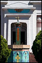 Statue and fountain, Rosicrucian Park. San Jose, California, USA