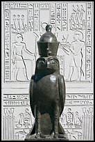 Egyptian wwl and bas-reliefs, Rosicrucian Park. San Jose, California, USA ( color)