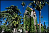 Tower Hall and trees, San Jose State University. San Jose, California, USA